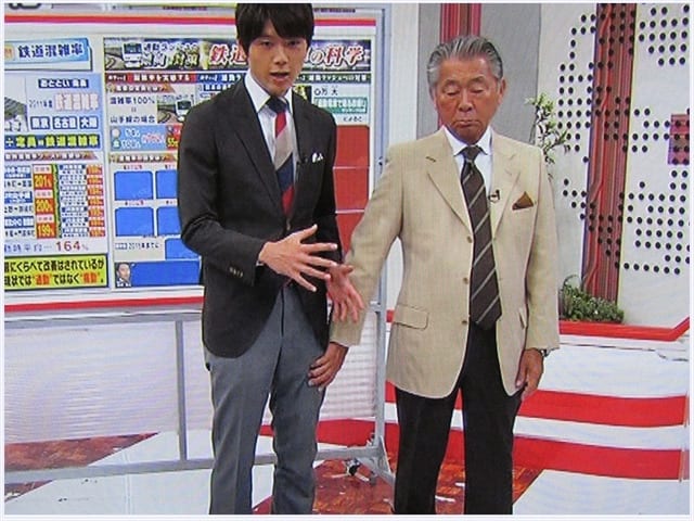 みのもんたが番組中に男性アナウンサーの太ももを触っているセクハラ疑惑の画像