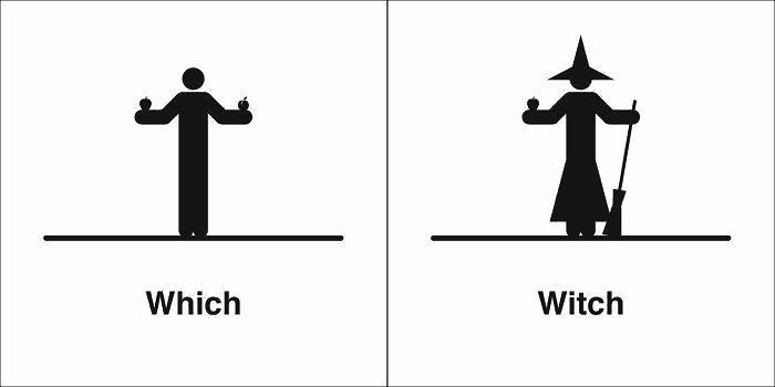 Homophones 同音異義語 - Which と Witch