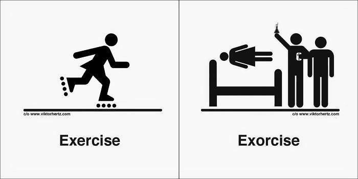 Homophones 同音異義語 - Exercise と Exorcise