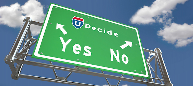 Freeway Sign - Decision - Yes or No