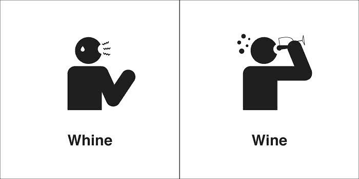 Homophones 同音異義語 - Whine と Wine